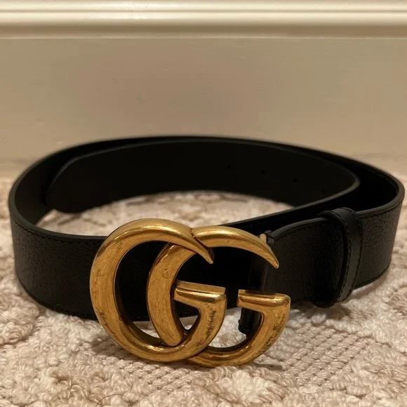 Authentic Gucci Accessorie Gucci Marmont Belt Size 6 Gucci Beige GG Marmont Slim Belt - Size 85 ○ Labellov  main image 3